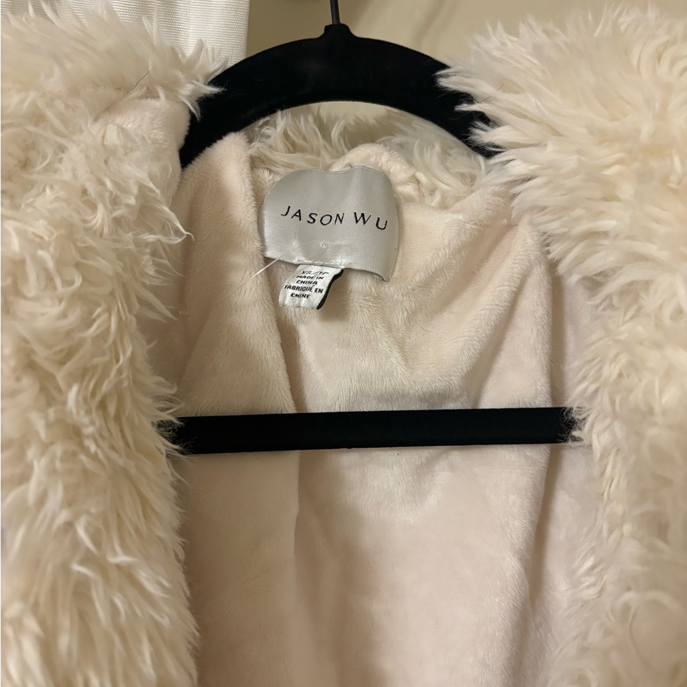 Faux fur white/cream jacket. Brand new never worn. Jason Wu. XS. Open to offers